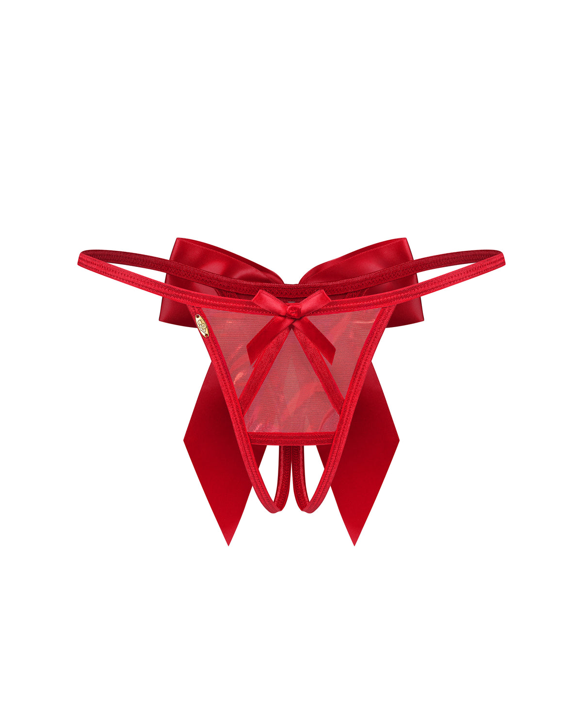 Gifty Red crotchless thong