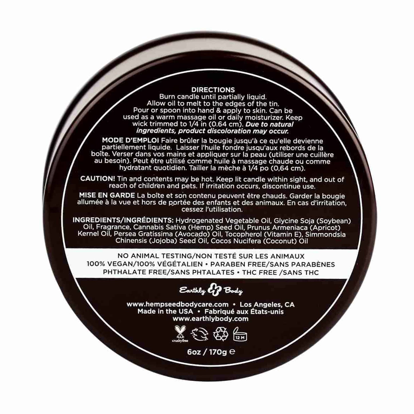 Guavalava massage candle - 6 oz 170 gr