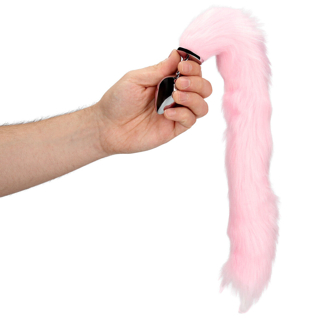 Leuchtender Fuchsschwanz mit Metall-Analysextender - Pink