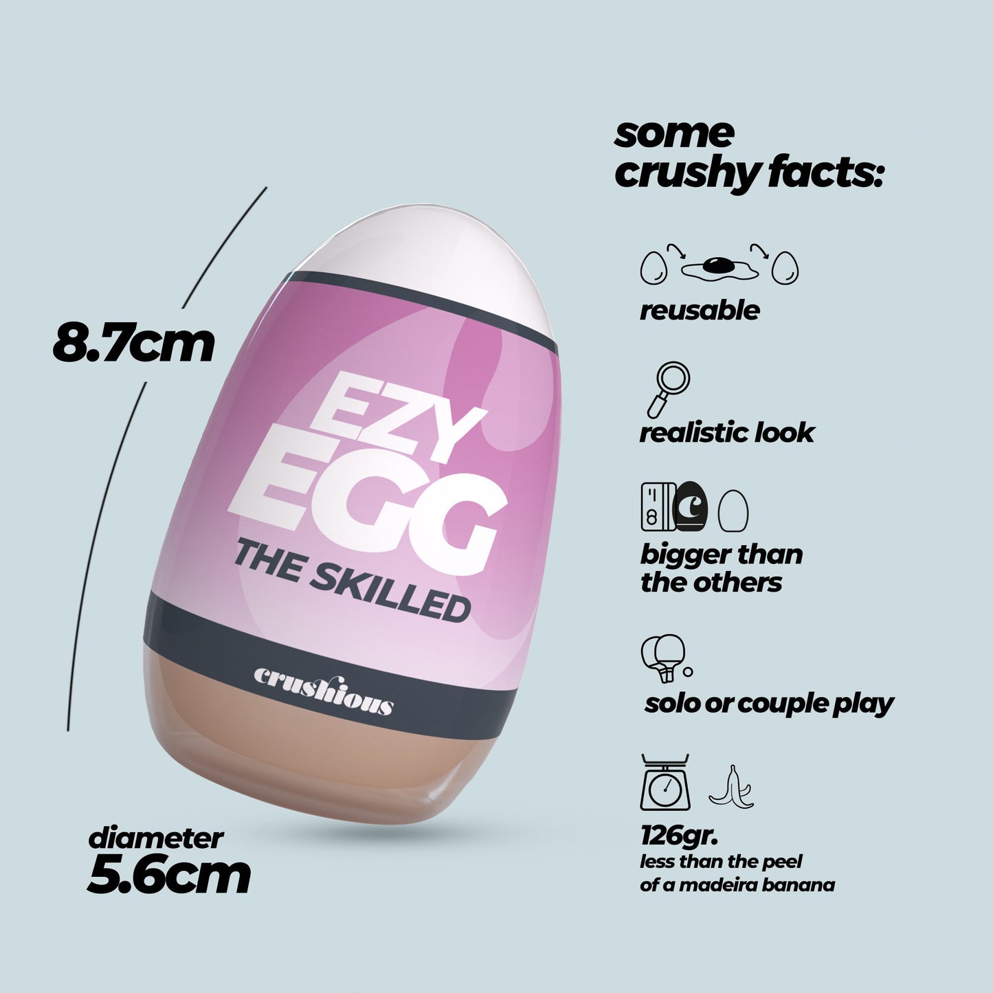 Ezy Egg - Masturbator Egg - The Skilled - Purple