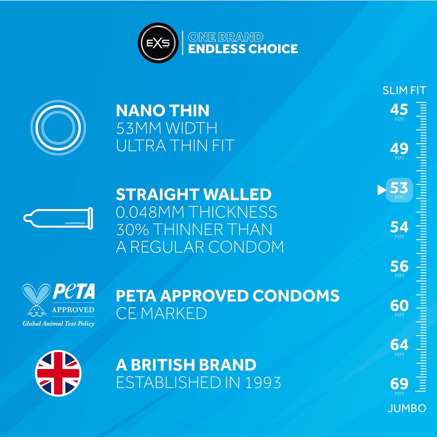 EXS Nano Thin - Condoms - 12 Pieces