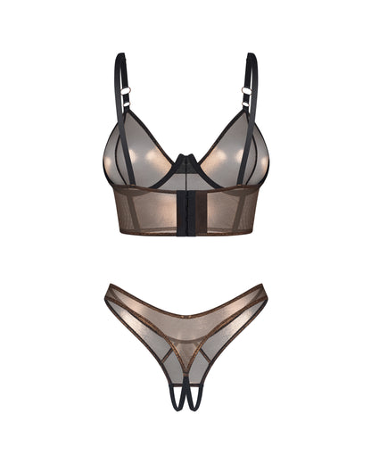 Soranna top & crotchless thong