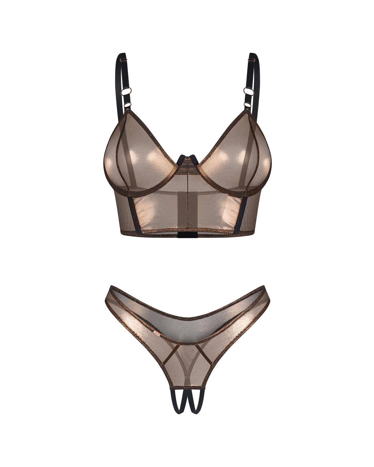 Soranna top & crotchless thong
