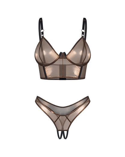 Soranna top & crotchless thong