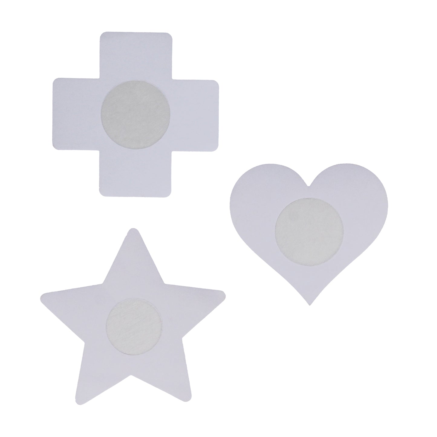 Nipple Cover Set - Cross Star Heart - Red