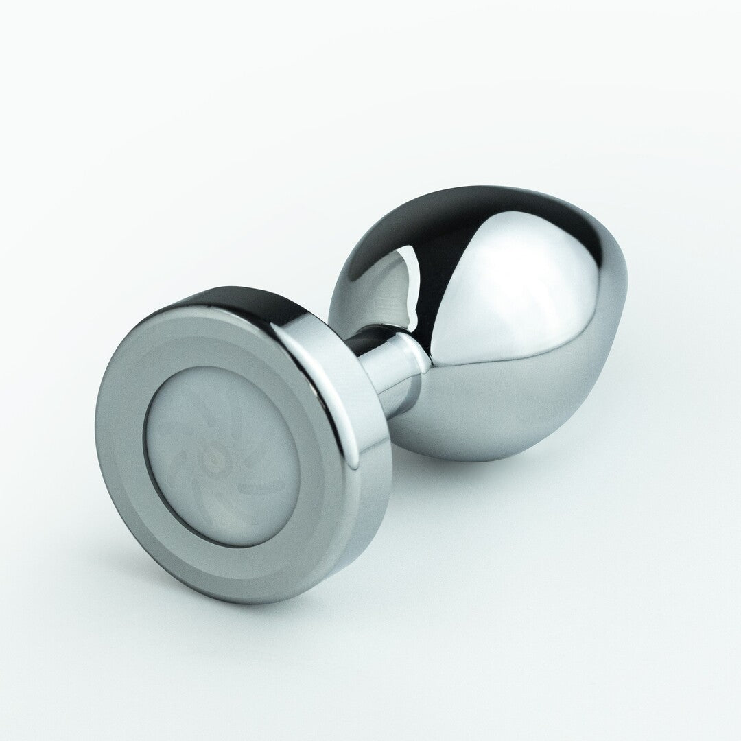 Crushious - Borealis - Metal Anal Plug with LED RGB - Silver