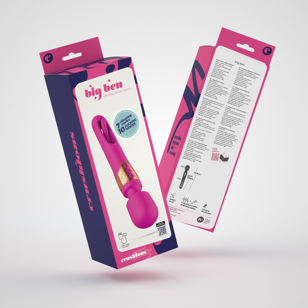 Big Ben - Dual Wand Massager with Flicker - Pink