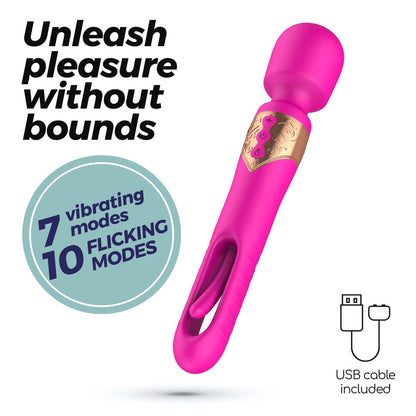 Big Ben - Dual Wand Massager with Flicker - Pink