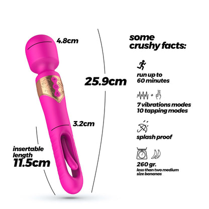 Big Ben - Dual Wand Massager with Flicker - Pink