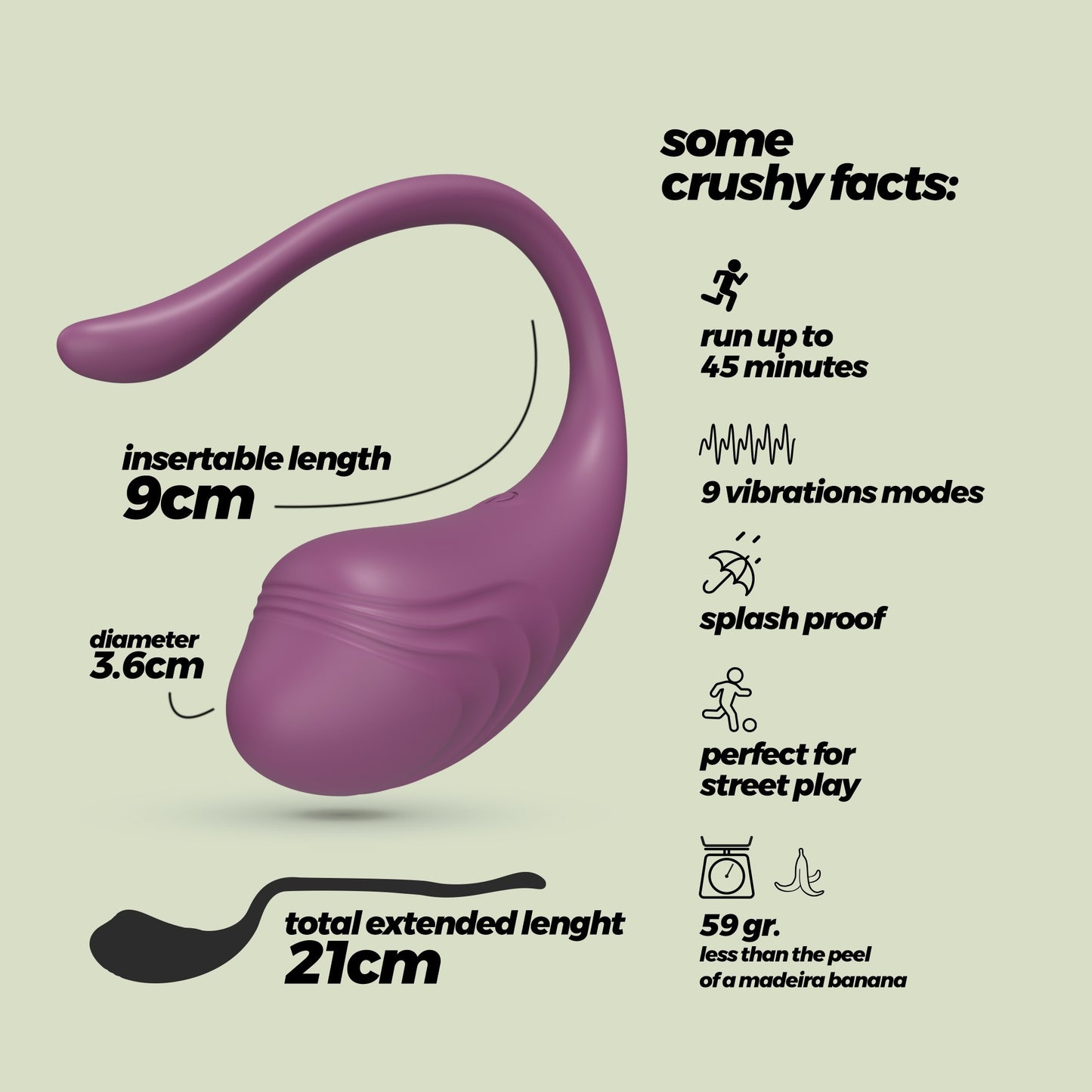 Tamago - Rechargeable Vibrating Egg with Remote Control - Purple