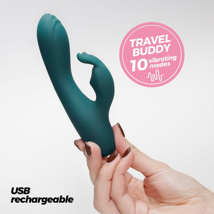 Lola - Mini Rabbit Vibrator - Emerald