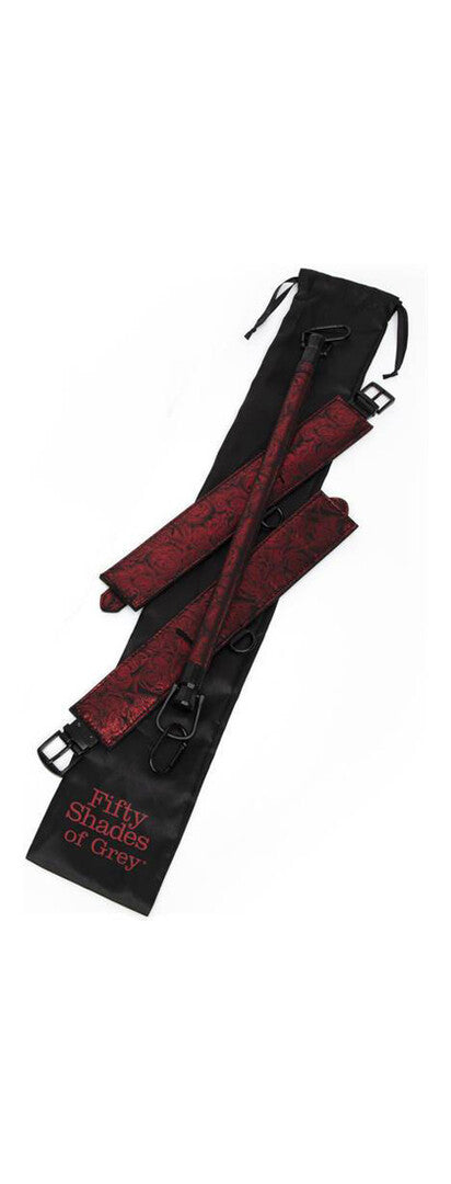 Fifty Shades of Grey Sweet Anticipation Spreader Bar with Cuffs Μπάρα Ακινητοποίησης σε Κόκκινο Χρώμα