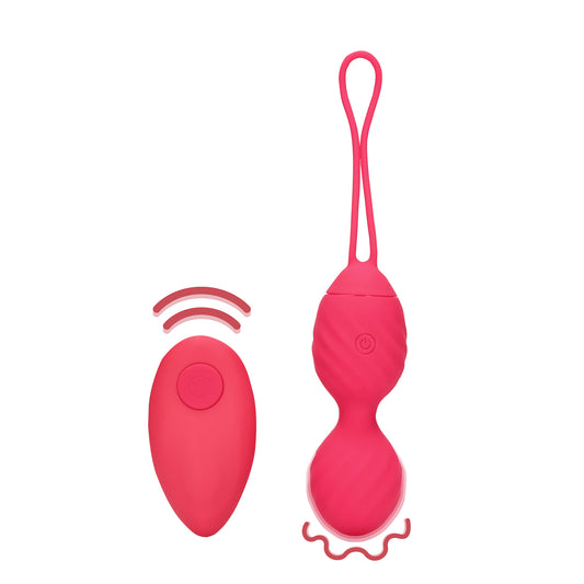 Vibrating Egg with Remote Control - Strawberry Red