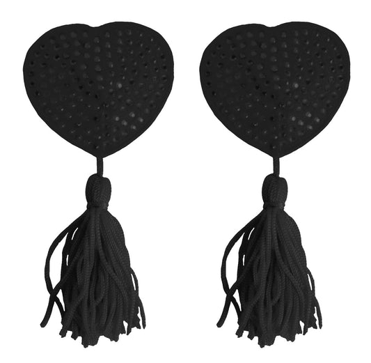 Nipple Tassels Heart Shaped - Black