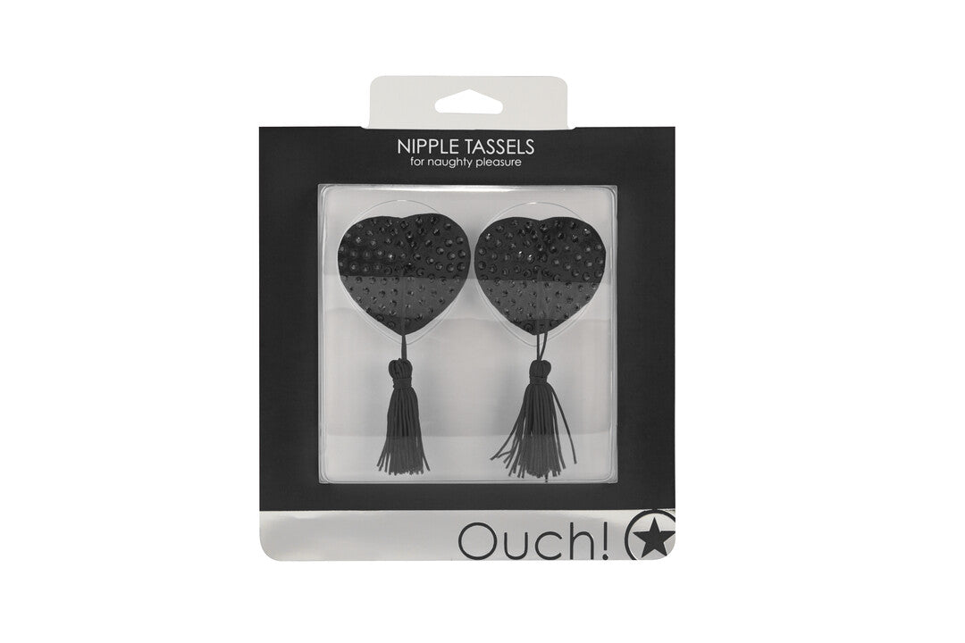 Nipple Tassels Heart Shaped - Black