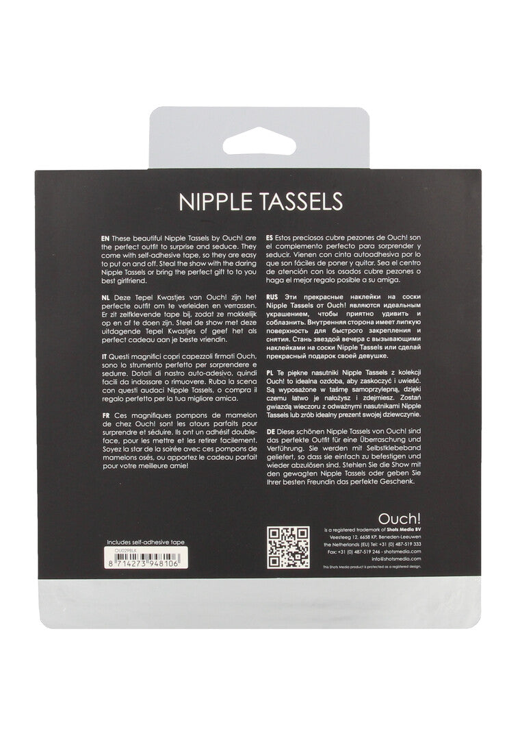 Nipple Tassels Heart Shaped - Black