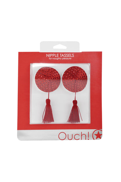 Nipple Tassels Round Shaped - RED