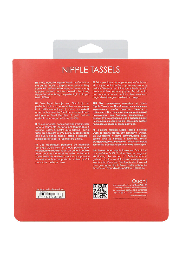 Nipple Tassels Round Shaped - RED