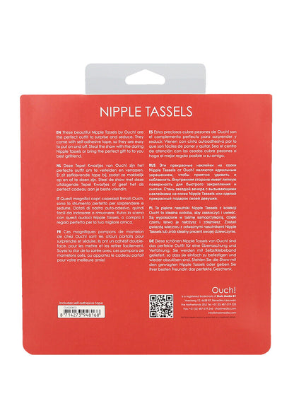 Nipple Tassels Round Shaped - RED