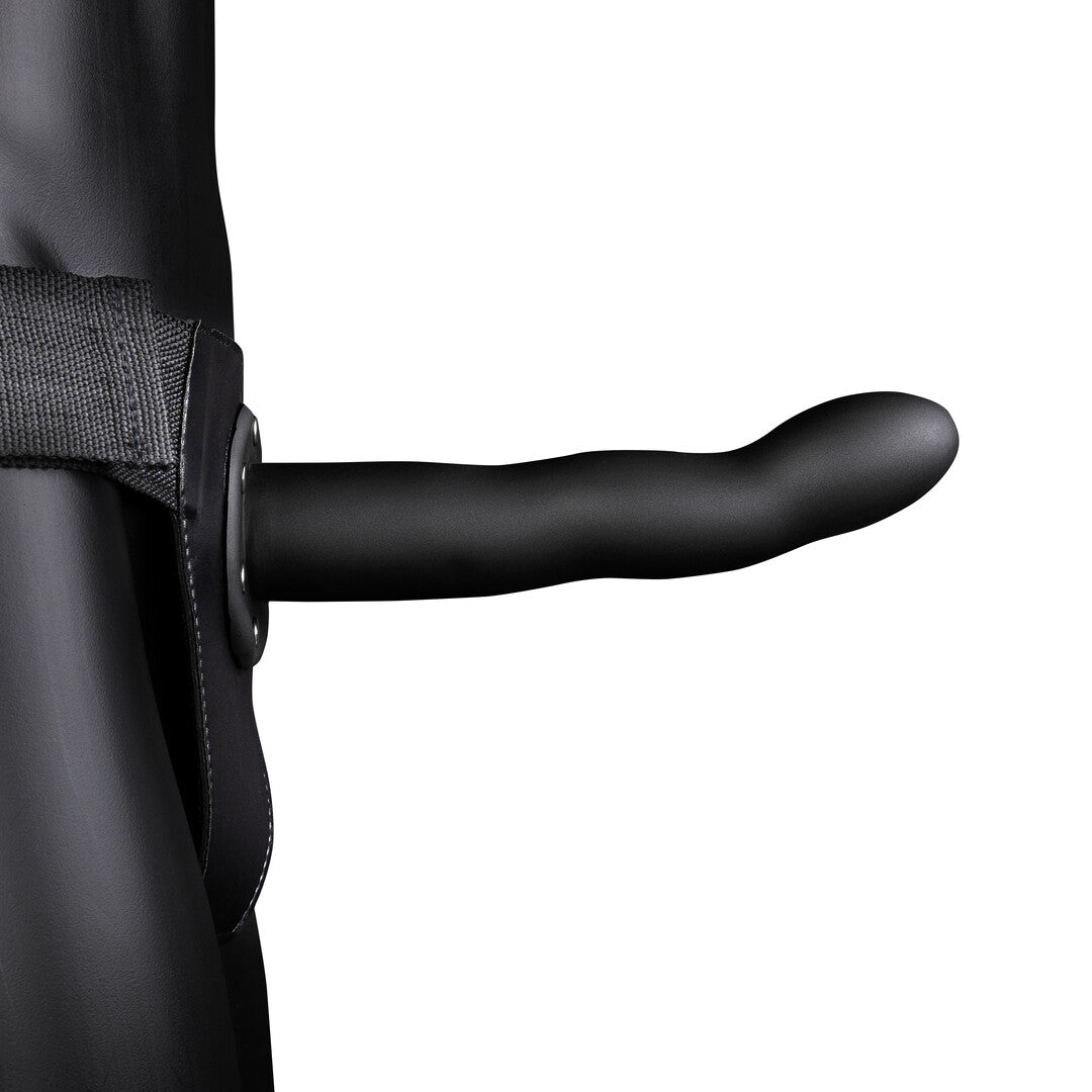 Curved Hollow Strap-On - 8" / 20 cm - Black