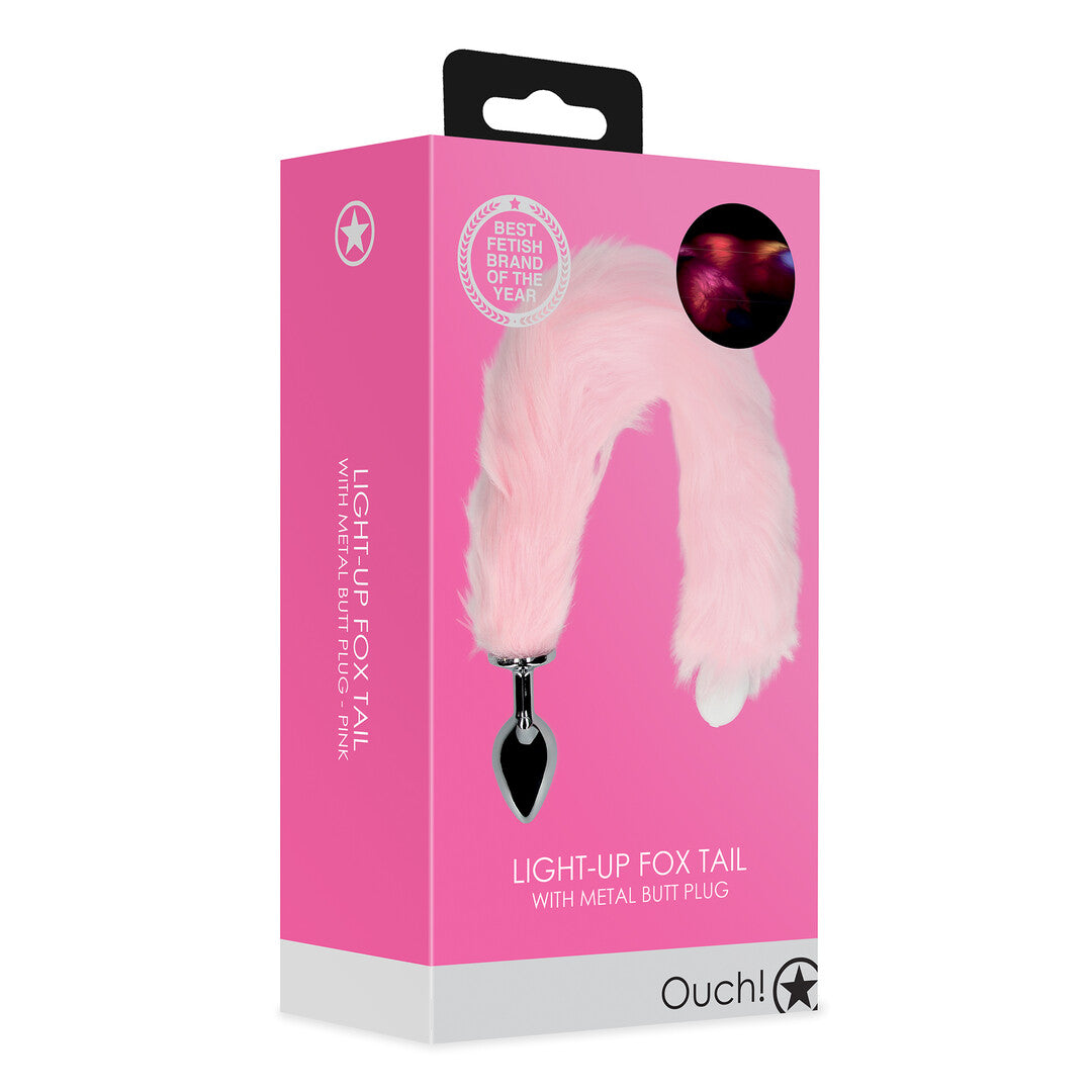 Leuchtender Fuchsschwanz mit Metall-Analysextender - Pink