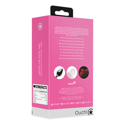 Leuchtender Fuchsschwanz mit Metall-Analysextender - Pink