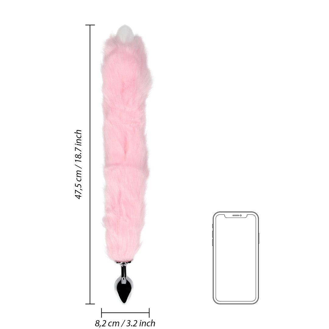 Leuchtender Fuchsschwanz mit Metall-Analysextender - Pink