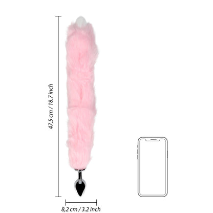 Leuchtender Fuchsschwanz mit Metall-Analysextender - Pink