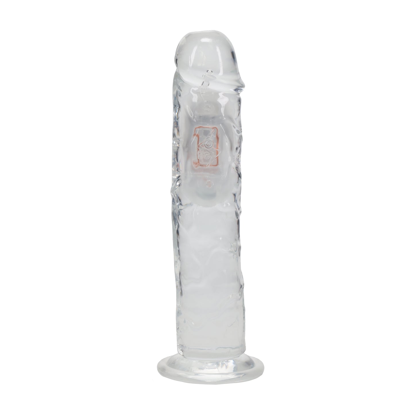 LED Vibrating Straight Cock - 8" / 20 cm - Transparent
