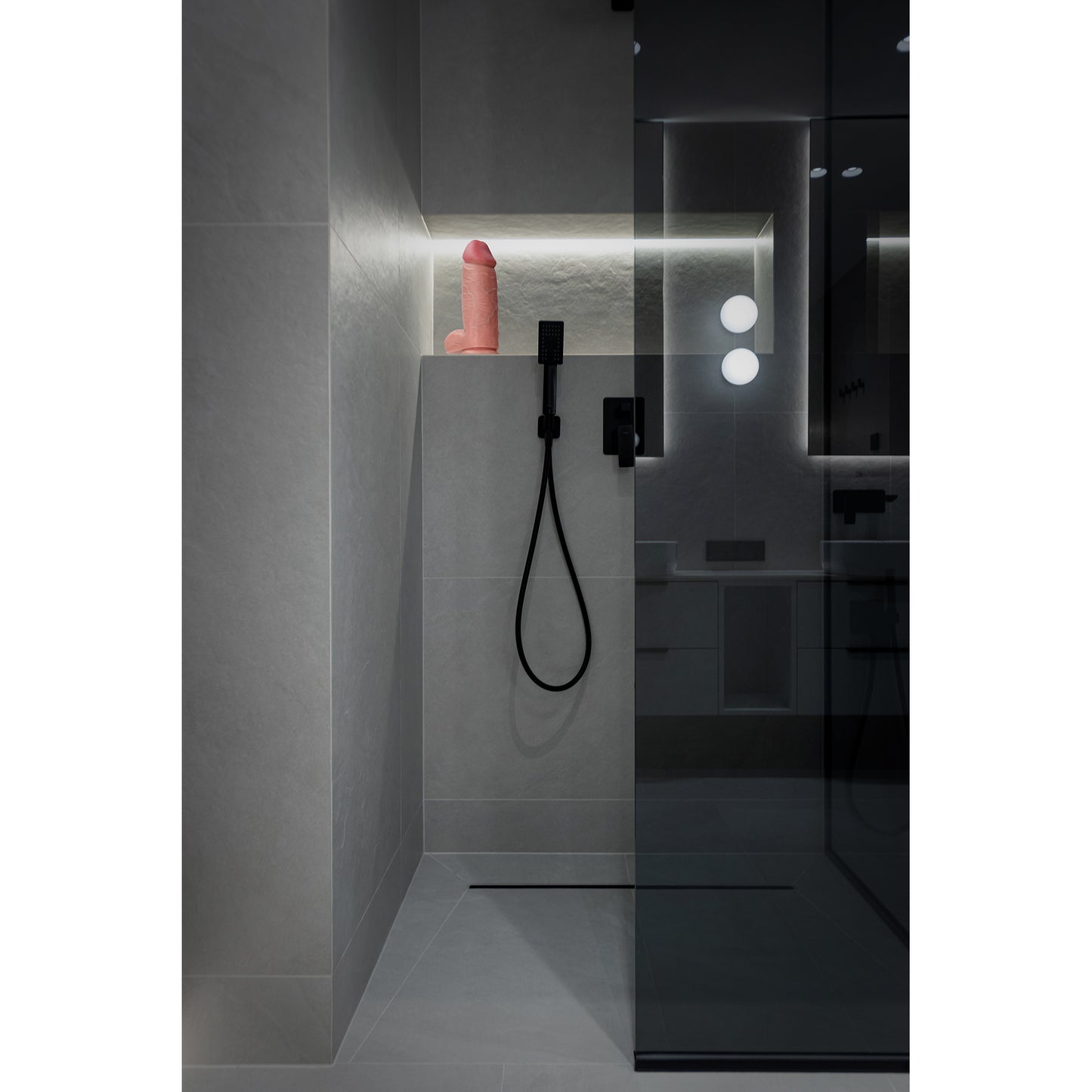 Extra Thick Straight with Balls 8" / 20,3 cm - Flesh