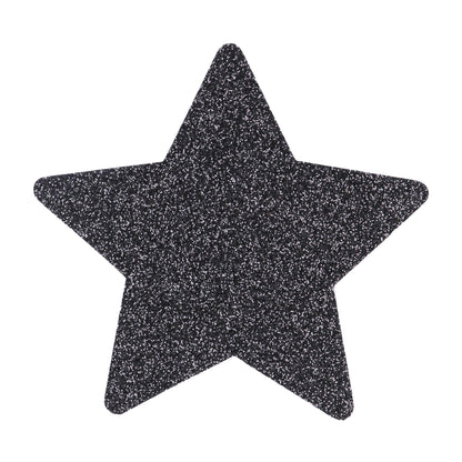 Nipple Cover Set - Cross Star Heart - Black