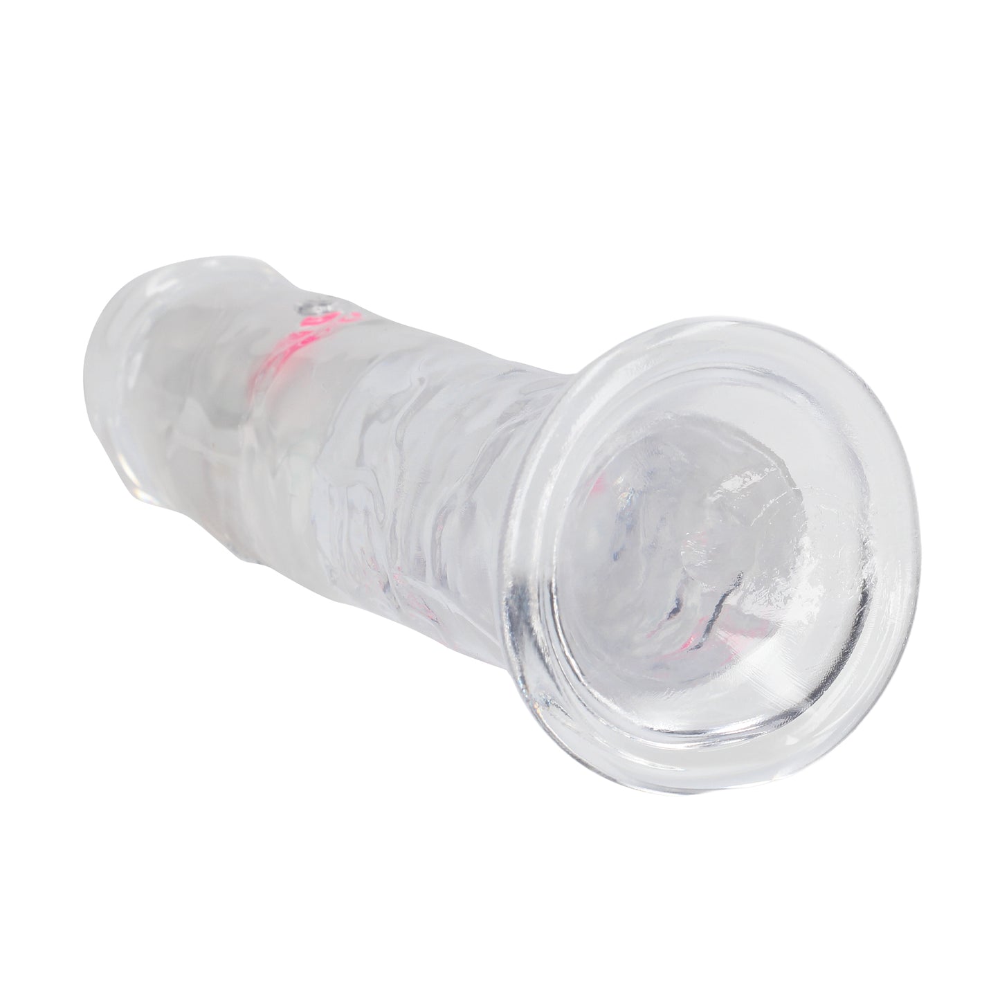 LED Vibrating Straight Cock - 8" / 20 cm - Transparent