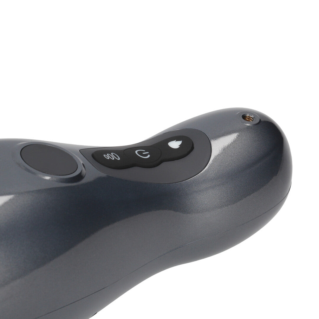 Virtuo - Suction and Vibration Masturbator Pump with Phone Attachment - Gun Metal