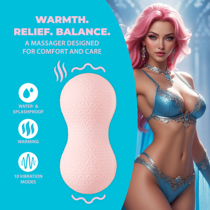 Vibrierendes und wärmendes Massagegerät – Rosa