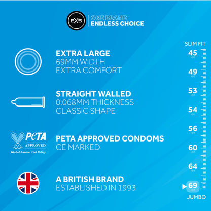 EXS Jumbo - Condoms - 12 Pieces