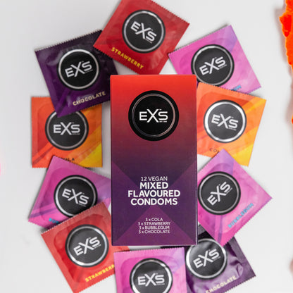 EXS Mixed Flavoured - Condoms - 12 Pieces
