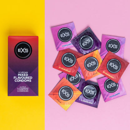 EXS Mixed Flavoured - Condoms - 12 Pieces