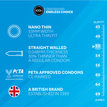 EXS Nano Thin - Condoms - 12 Pieces
