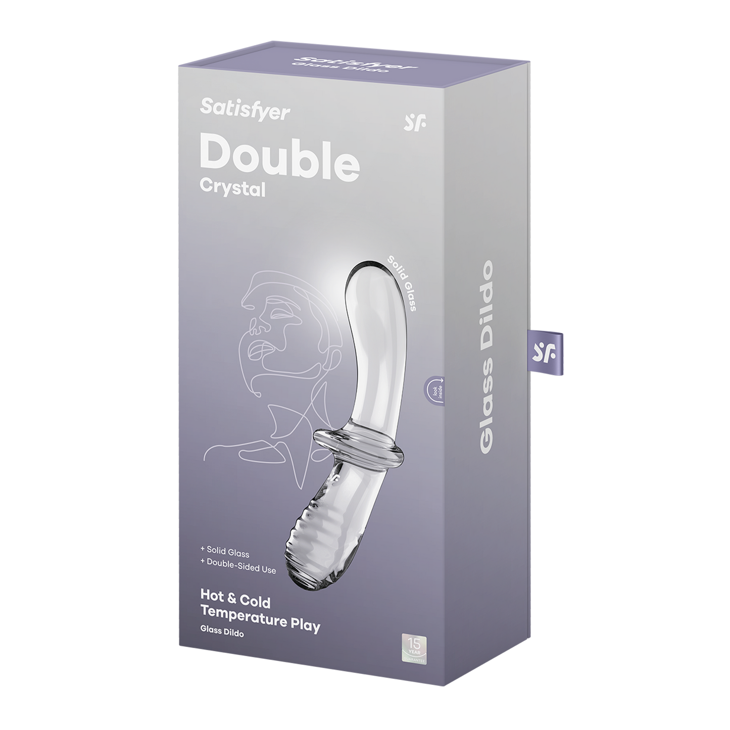 Satisfyer - Double Crystal - Glass Dildo - Transparent