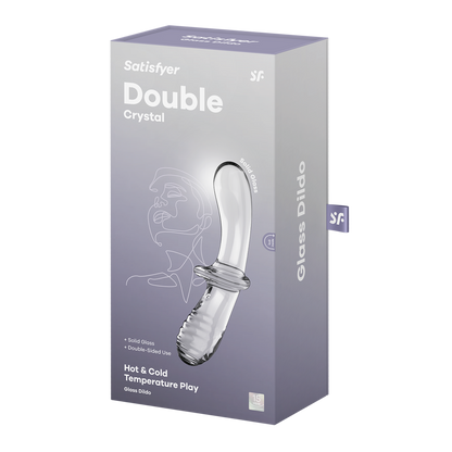 Satisfyer - Double Crystal - Glass Dildo - Transparent