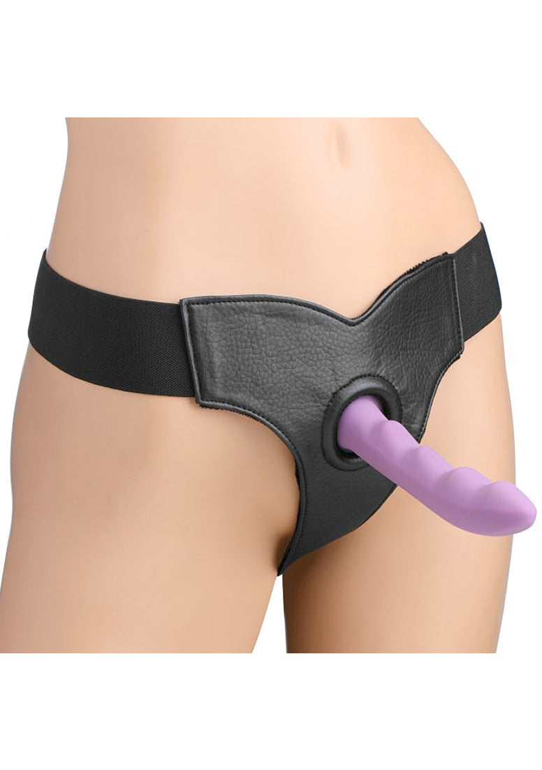 Bella - Adjustable Velvet Padded Strap-On Dildo